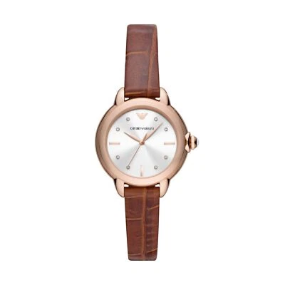 Orologio Donna EMPORIO ARMANI MIA AR11525 Pelle Marrone Rosè - Immagine 1 di 3
