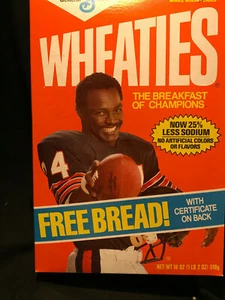 Walter Payton Wheaties 1988 Cereal Box Choice of Bread or $100,000 Offer SAG20 - Bild 1 von 5