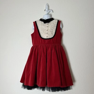 HARAJUKU MINI For Target Dress Girls M 7/8 Tuxedo Velvet Red XMAS Gwen Stefani - Image 1 of 4
