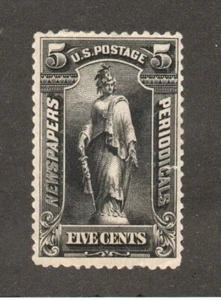 Sc# PR104 MH (rem/ creases/ scuff) - 5c Newspaper / Lot 0924339 - Picture 1 of 2