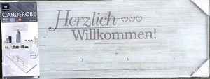 Eurographics G-DC6116 Deco Glass 30x80, Garderobe, Herzlich Willkommen, NEU/OVP - Bild 1 von 2