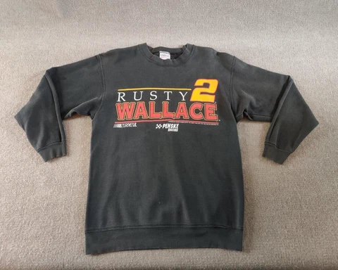 Vintage Rusty Wallace #2 Pullover Sweater Sweatshirt M Oneita Miller Brewing Cover
