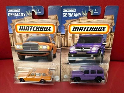 Lot of 2 Matchbox Mercedes G 500 & W 123 Wagon 1:64 MIB diecast Germany Series - Bild 1 von 4
