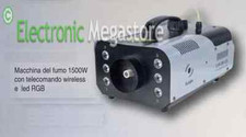 MACCHINA DEL FUMO 1500 WATT CON TELECOMANDO WIRELESS E LED RGB EFFETTO FUMO COLO