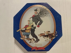 Vintage 1997 Norman Rockwell Circa 1949 Snickers Tin Canister Container - Picture 1 of 12
