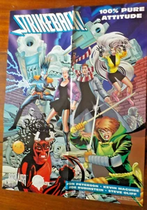 Strikeback! Promo Poster Bravura/Malibu Comics 24"x18" 1994 Kevin Maguire heroes - Picture 1 of 2
