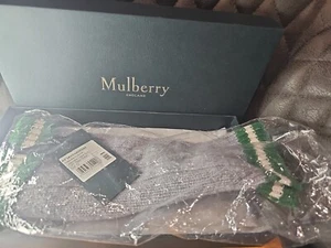 Mulberry X Mungo & Maude steel green graduate cashmere dog pullover Cablr Knit - Picture 1 of 15
