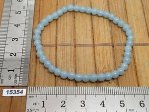 Bracelet ANGELITE du Pérou perle 4mm pierre naturelle qualité A - introspection - Picture 1 of 1