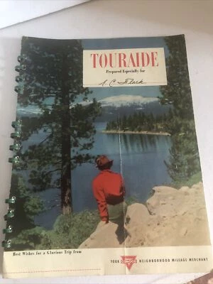 1949  CONOCO OIL COMPANY TOURAIDE MAPS BOOK GAS & OIL ADVERTISING Atlas 1940’s - Image 1 of 4