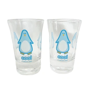 2x Penguin Shot Glasses Withitworld 2001 Rare - Picture 1 of 8