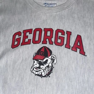 vintage champion reverse weave Georgia Bulldogs Sweatshirt Youth YL 10-12 - Picture 1 of 5