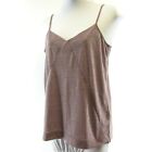 Madewell Hi-Line Pink Tank Top Size S Camisole  V-Neck Sleeveless Sparkly NEW