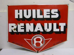 ancienne plaque émaillée huile renault automobilia garage - Imagen 1 de 8