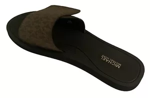 Sandalias Michael Kors Wade Slide MK Signature Logo Ajuste Cierre Marrón Talla 9 Nuevas - Imagen 1 de 8