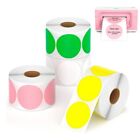 Sticker Direct Thermal Label Circle Thermal Sticker Round Self-Adhesive Label