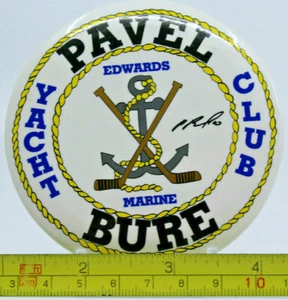 Pavel Bure Yacht Club Edwards Marine Pin Pinback former Vancouver Canuck 90s - Picture 1 of 2