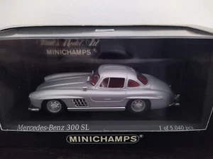 MERCEDES BENZ 300 SL SILVER 1955 1/43 MINICHAMPS 400039000 LIMITED EDITION - Picture 1 of 7