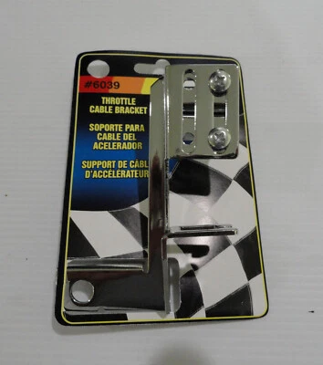 Soporte de cable de acelerador ajustable universal 4bbl con TH350 Kickdown CROMO Foto 1 de 3