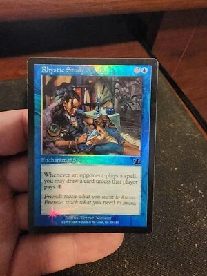 Prophecy  MTG   Foil   Rhystic Study   Magic - Image 1 of 4