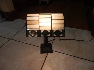 Lámpara Banqueros 16" Estilo Tiffany - Vintage - Luz de Mesa o Escritorio... Foto 1 de 4