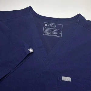 Figs Scrub Top Catarina One Pocket Scrub Shirt Women's Large - Navy Blue - Picture 1 of 8