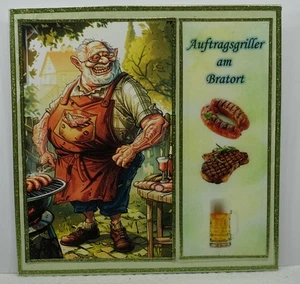 Handarbeit, Glückwunschkarte, Geburtstag, Mann, Grillen, Humor, witzig - Bild 1 von 1