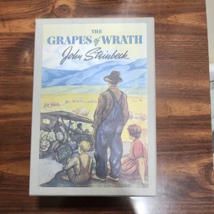 Grapes of Wrath - Steinbeck First Edition Library (FEL) HCDJ Slipcase LIKE NEW - Picture 1 of 5