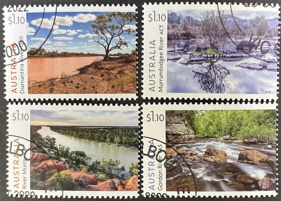 Australia - 2022 Australian Rivers - Complete Set of 4 UNH CTO - Image 1 of 1