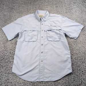 Camicia LL Bean Uomo Piccola Blu Pesca Caccia Gorpcore Umidità Traspirante Ventilata - Foto 1 di 6