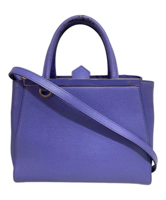 Auténtico bolso de hombro Fendi 2Jours 8BH253 2 vías cuero púrpura para mujer Foto 1 de 4
