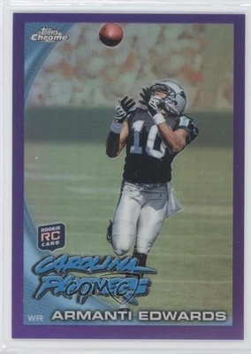 2010 Topps Chrome Retail Purple Refractor /555 Armanti Edwards #C136 Rookie RC - Image 1 of 2