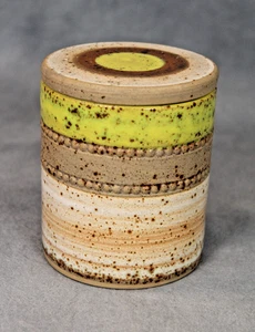 Denby Potters Wheel Stoneware Preserve Pot David Yorath Rare Lime Green Glaze - Picture 1 of 5