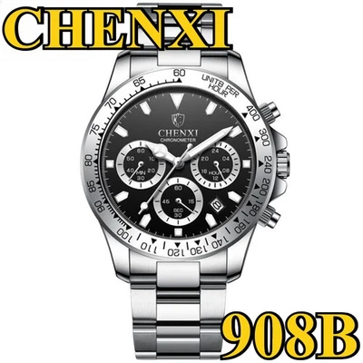 Reloj pulsera CHENXI cronógrafo para hombre marca de lujo hombre negocios cuarzo acero Foto 1 de 4