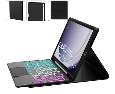 ase with Keyboard for Samsung Galaxy Tab A9+ Plus 11 inch : 7 Color Rainbow - Image 1 of 4