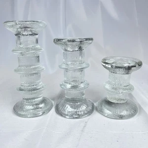 Candelabros MCM littala festivo diseñados por Timo Sarpaneva Finlandia 3,2 y 1 anillo - Imagen 1 de 5