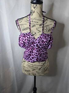 Canotta donna shein rosa ghepardo cropped taglia 2XL - Foto 1 di 7