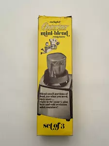 Scatola 3 Mini Contenitori Miscela Frullatore Osterizer Vintage Miscela e Store Orig Box - Foto 1 di 8