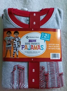 New Boys Members Mark 4-Piece Favorite Pajamas Size 8 Fire Truck Pattern NWT - Picture 1 of 4