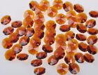 100pcs Crystal Chandelier Bead Octagon 14mm Amber 2 Holes Lighting Parts DIY