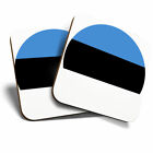 2 X Coasters - Estonia Europe Tallinn Flag Home Gift #9109