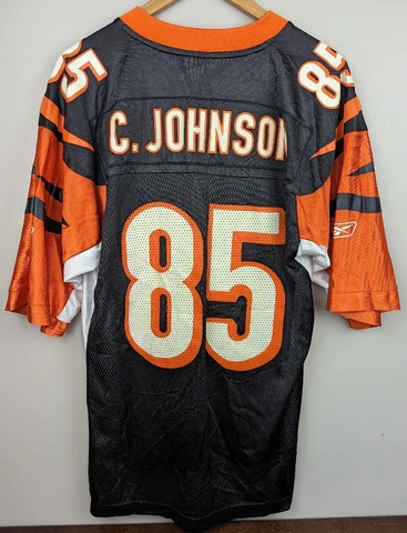 Vintage Cincinnati Bengals Chad Johnson Ochocinco Jersey NFL Size Medium #85 HOF Cover