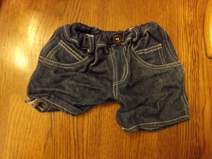 PARA MUÑECA U OSO jean azul oscuro pantalones cortos construir un oso - Imagen 1 de 3