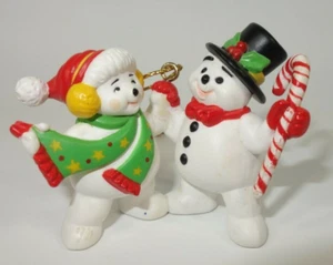 National Rennoc 1991 Árbol de Navidad Adorno Muñeco de Nieve Niña de Nieve Bailando Árbol Decoración - Imagen 1 de 6