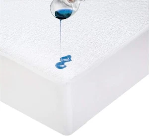 ALL SIZE Fully Fitted Terry Cotton on Top Waterproof Mattress Protector - Picture 1 of 1