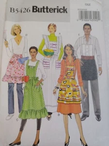 Apron Cottagecore Full Half Bib OS Butterick B5425 Sewing Pattern UC 5426 Mens - Picture 1 of 7