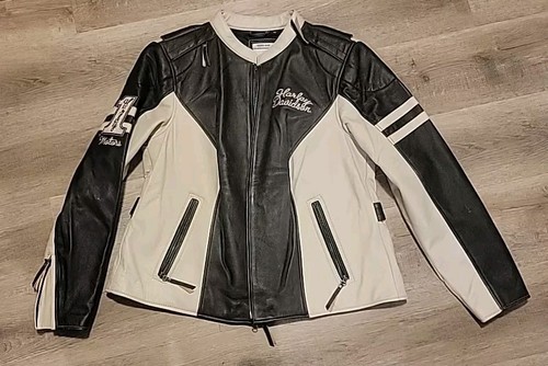 OFF WHITE Giacca pelle Harley Davidson donna DUNDEE bianco sporco 97177 14VW 1W