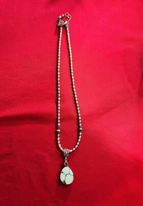 Collar de plata de ley turquesa MJ - Imagen 1 de 6