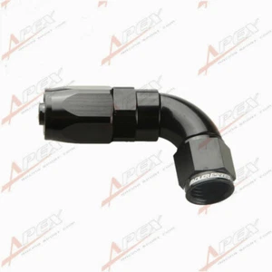 One Piece Swivel 90 Degree 6AN AN6 6AN AN-6 Hose End Fitting Black - Bild 1 von 6