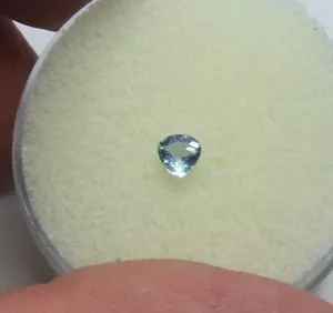 Natural earth-mined pear cut blue aquamarine gemstone... 0.17 carat - Foto 1 di 6