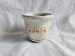 Longaberger Keramik Zuckermais Votivkerzenhalter Halloween Herbst orange beige - Bild 1 von 6